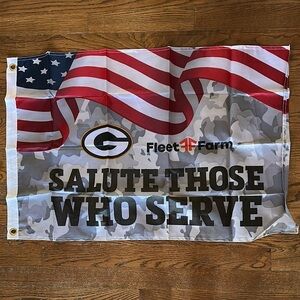 NWT! Green Bay Packers Salute Flag!